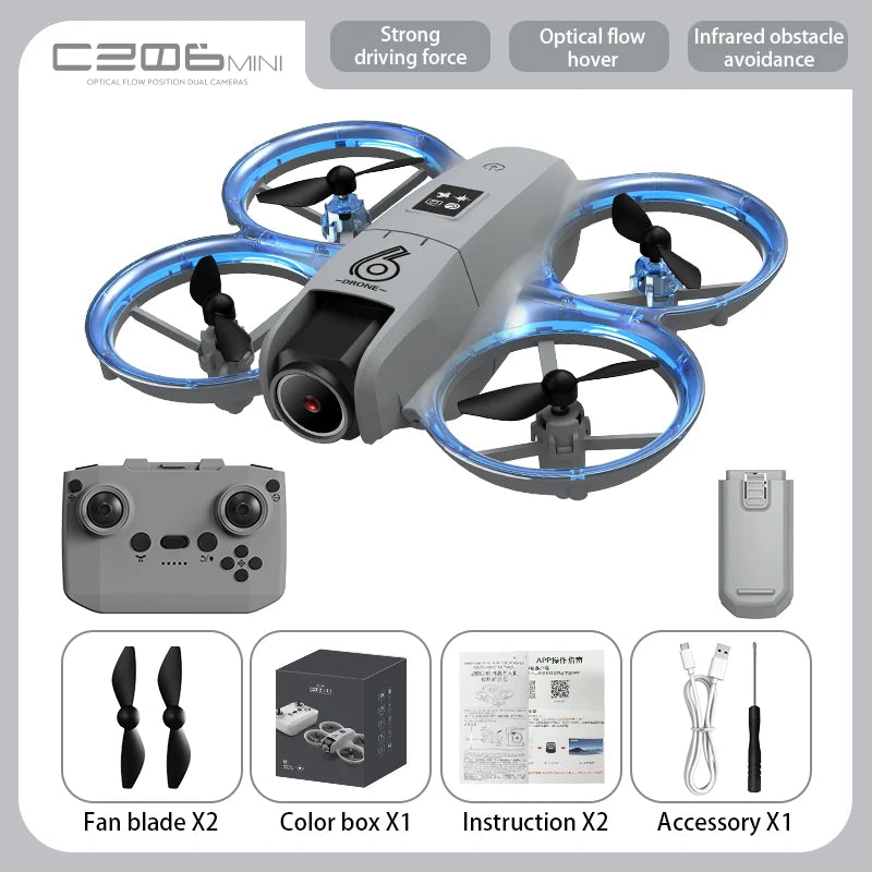 Mini 4K Camera Drone - Foldable Obstacle Avoidance Quadcopter CZ06 1B Tidesmit