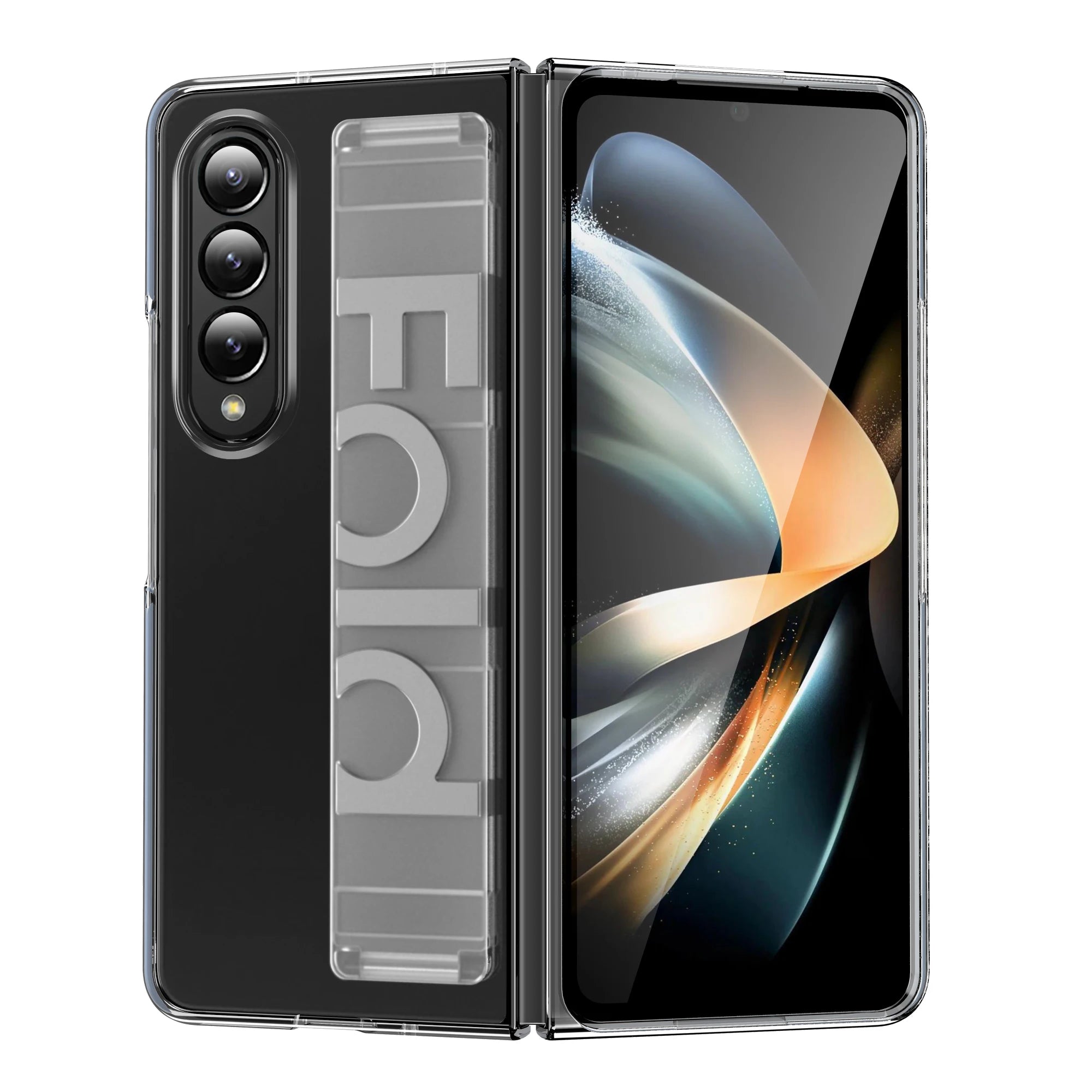 Samsung Galaxy Z Fold Slim Case - Shock-Absorbing Matte Cover Clear Tidesmit
