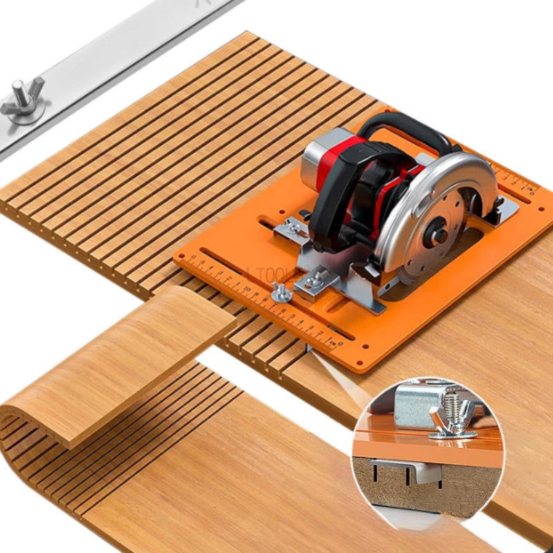 Circular Saw Base Plate 90° Flat 45° Oblique Cutting Trimming Machine Base Plate Woodworking Benches Router Flip Plate Trimming