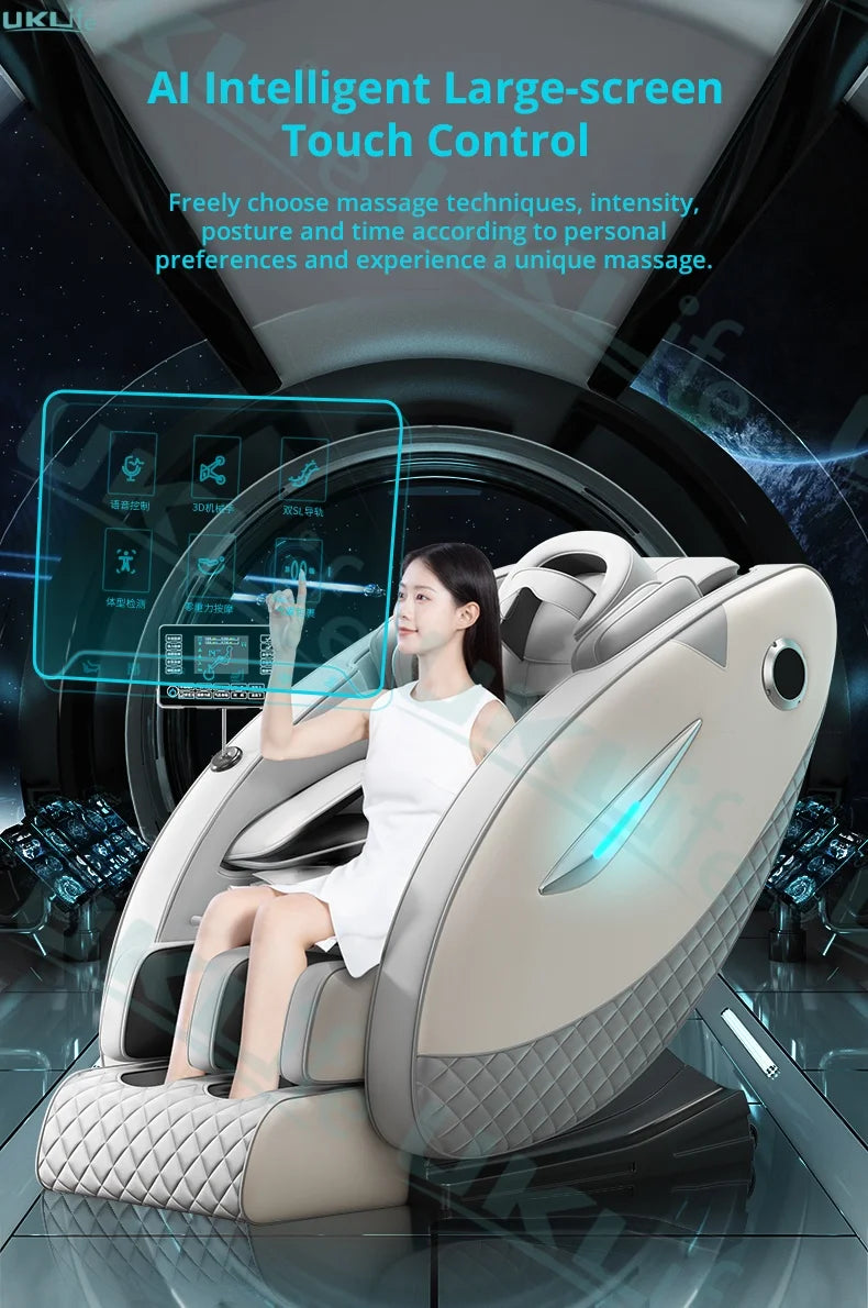 4D Full Body Massage Chair - Zero Gravity Electric Heat Recliner Body Shaping Massage Equipment Tidesmit