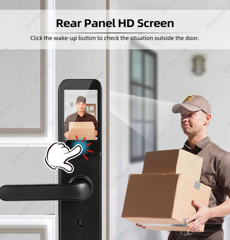 Smart Lock Electronic Digital Lock Featuring Biometric Fingerprint Recognition Camera Smart Card&Password Key Unlock