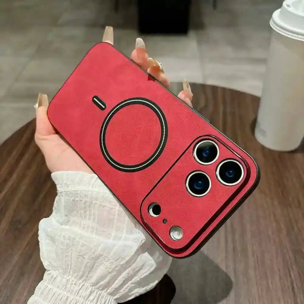MagSafe Leather Phone Case: Slim Shockproof Cover for iPhone 16 & 17 Tidesmit