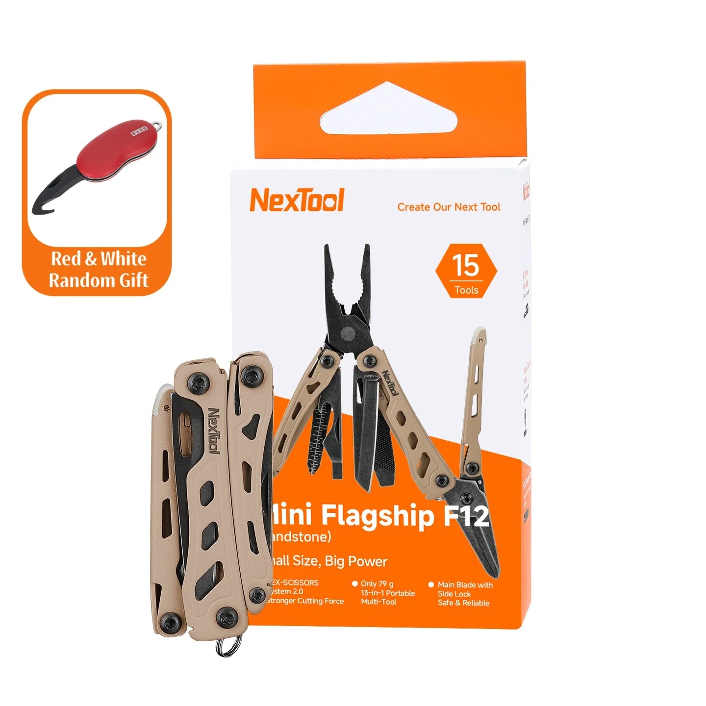 NexTool Keychain Mini Flagship F12 Folding Multi Tool 15 In 1 Screwdriver Pliers File Ruler Bottle Opener Scissors EDC Hand Tool
