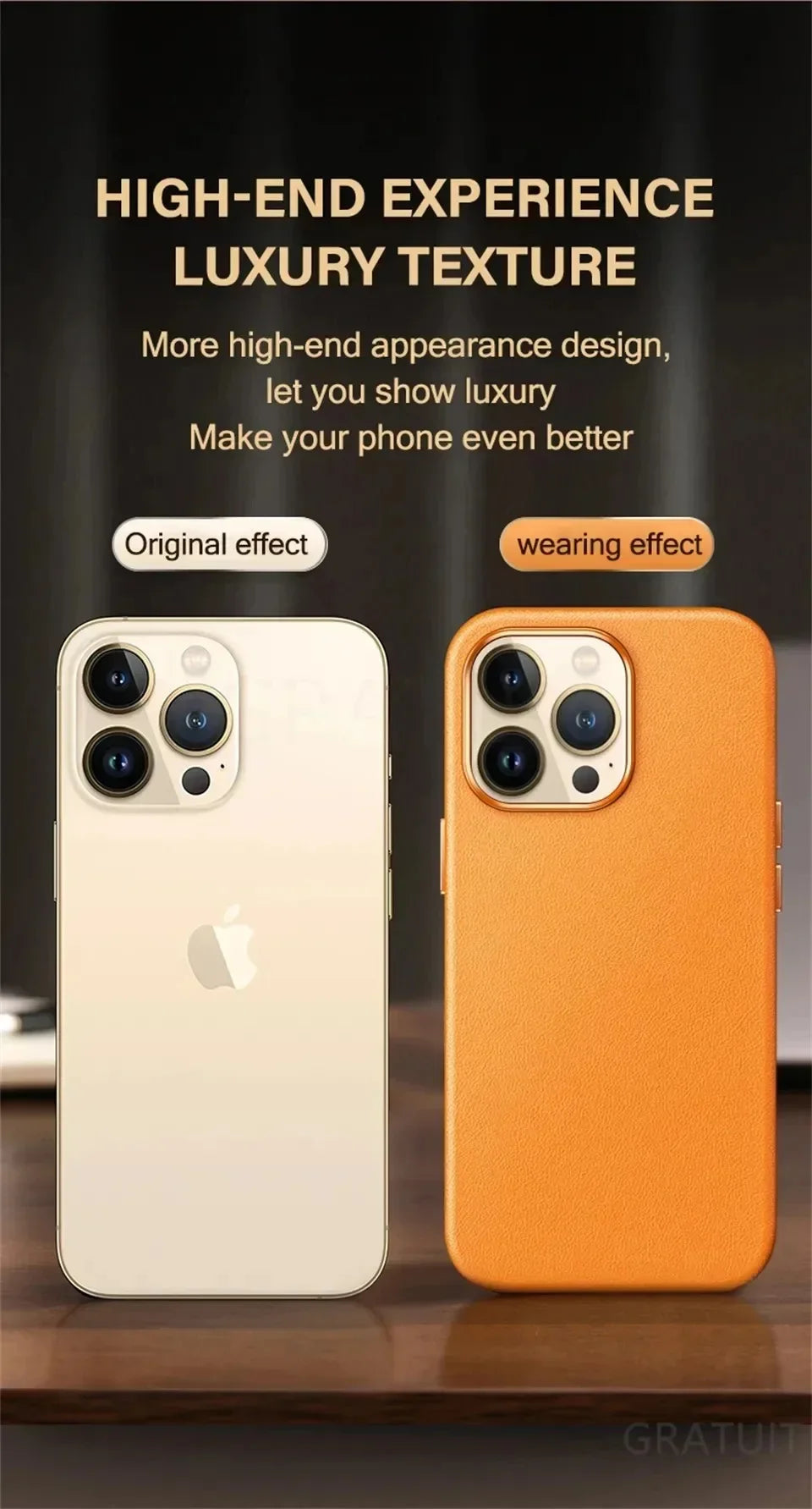 MagSafe Leather Phone Case for iPhone 17 Pro - Slim Shock-Absorbing Cover Tidesmit