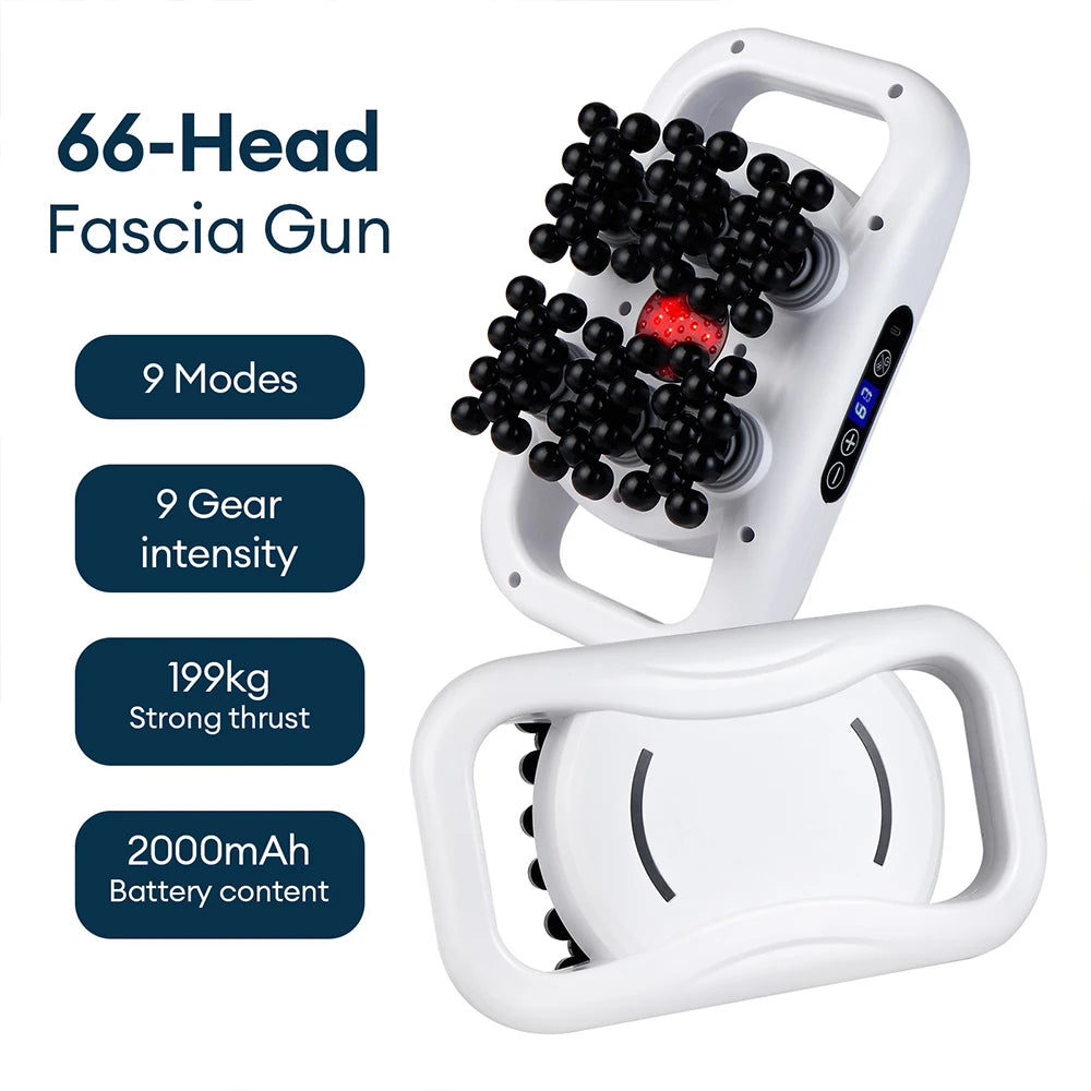 Deep Tissue Massage Gun: Portable Electric Muscle Recovery Massager Back Massage Instrument White Tidesmit