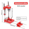 Woodworking Drill Locator Drilling Jig Punch Locator Holder Drill Guide Fixture with Scale Precise Positioner Woodworking Tool