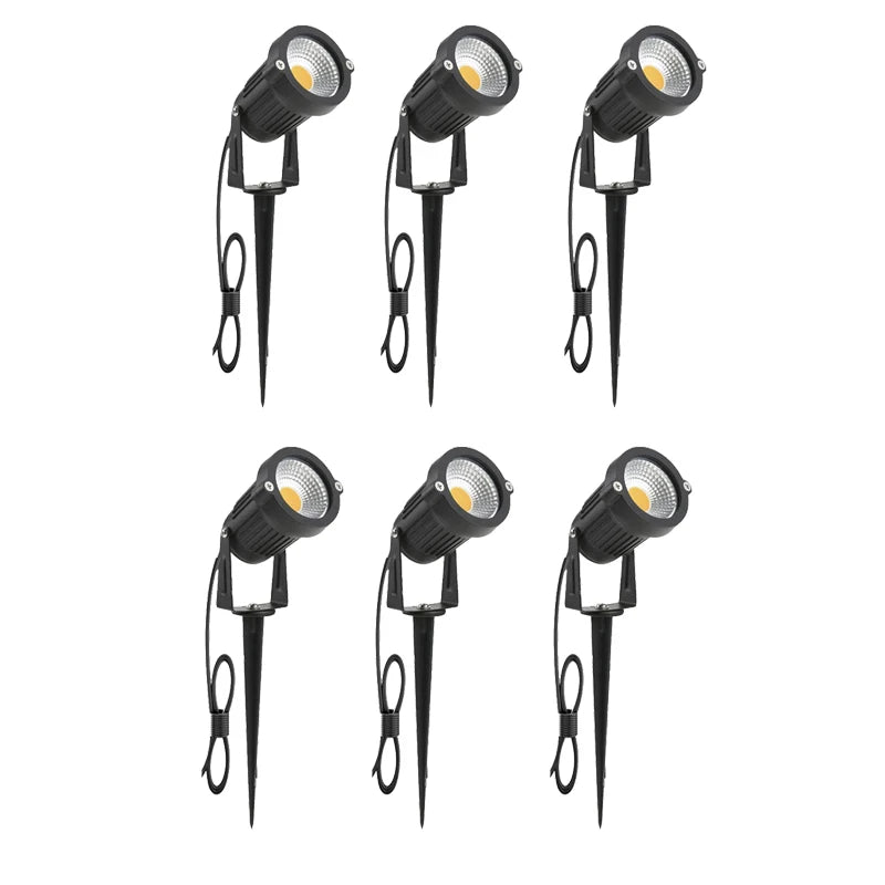 1 Meter Cable IP65 LED Landscape Spike Lamp 5W 10W Warm White Blue Spot Light for Garden Lawn AC DC12V24V 220V110V