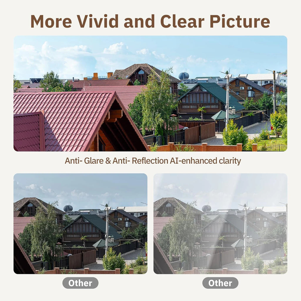 2PCS/1PCS HEIYOUCAM Window Camera-Replaces Outdoor Cameras | 2.4/5GHz Wi-Fi | 3MP HD | Full-Color Night Vision Thru Window