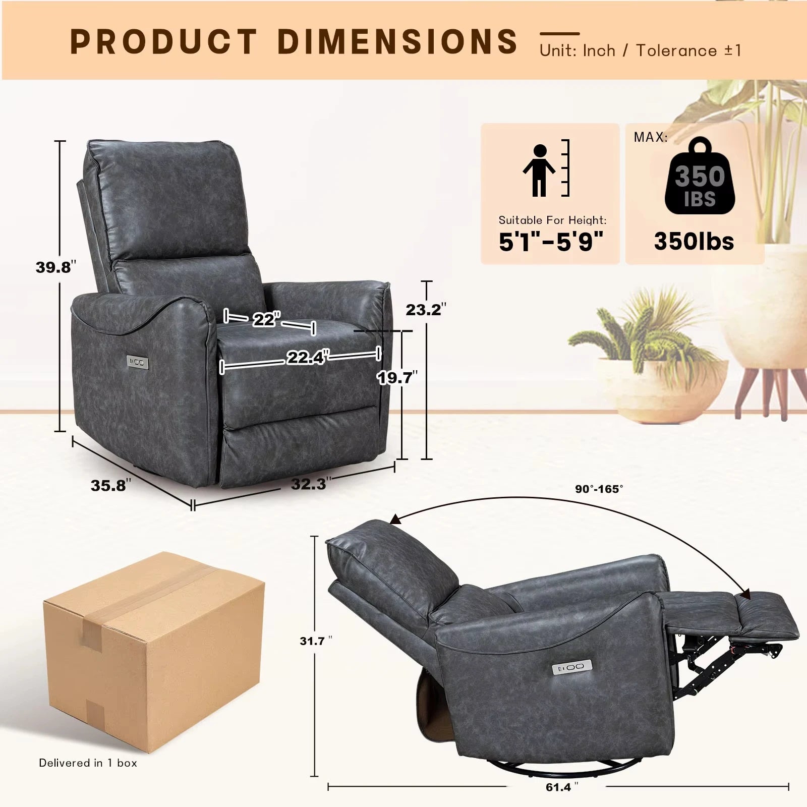 Electric Massage Recliner Chair - Power Lift Sofa for Muscle Relief Massage Chairs Tidesmit