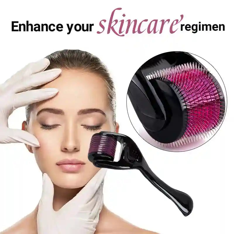 Derma Roller for Hair and Beard Growth - 540 Titanium Needles Massage Roller Tidesmit