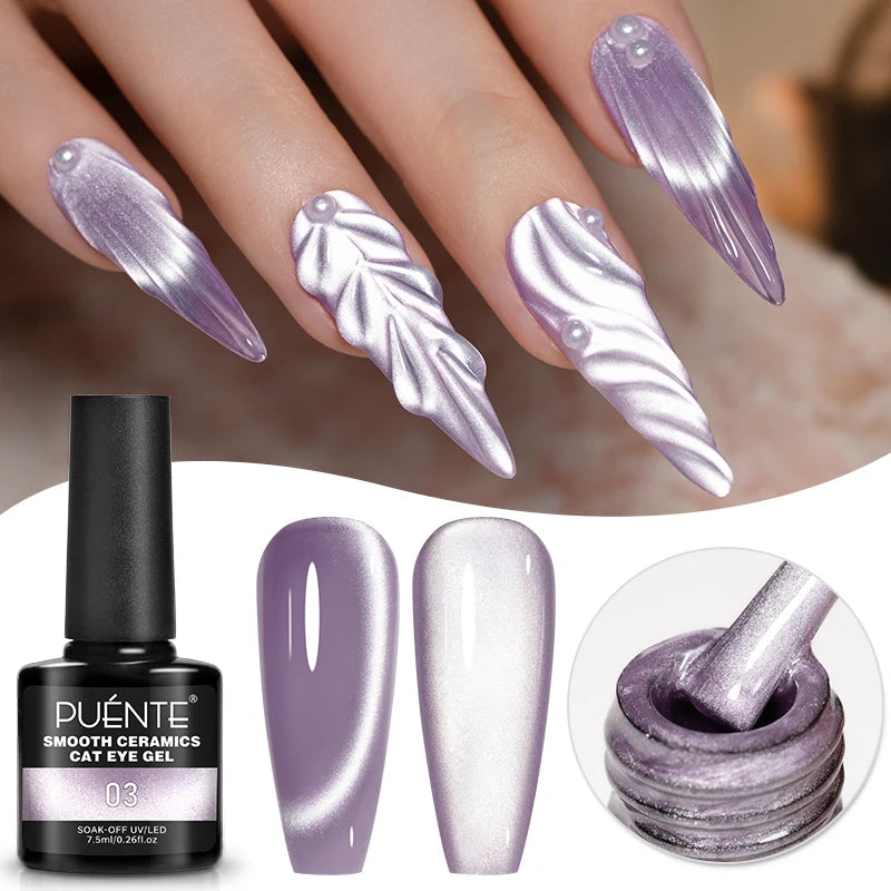 Cat Eye Magnetic Gel Polish 7.5ml - Professional Long-Lasting Nail Art Permanent Makeup Machines Smooth ceramic cat 3