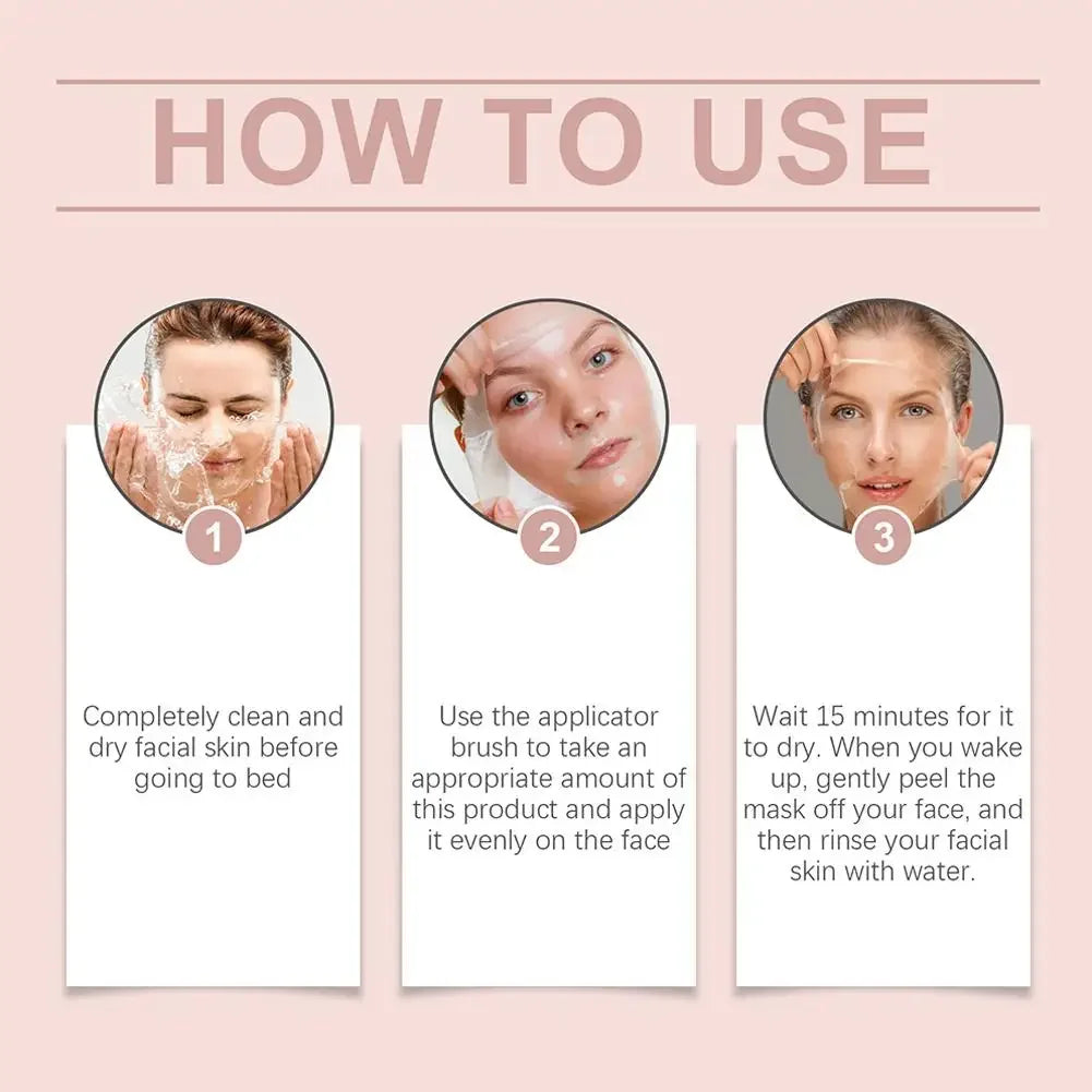 Tidesmit collagen peel-off night mask for deep hydration firming and anti-aging face skin care texture close-up