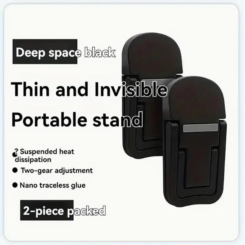2-pack Hopfällbart Laptopställ - Portabelt Notebook-stöd, Justerbar Höjare, Kylfunktion, Universellt för Laptop och Surfplatta