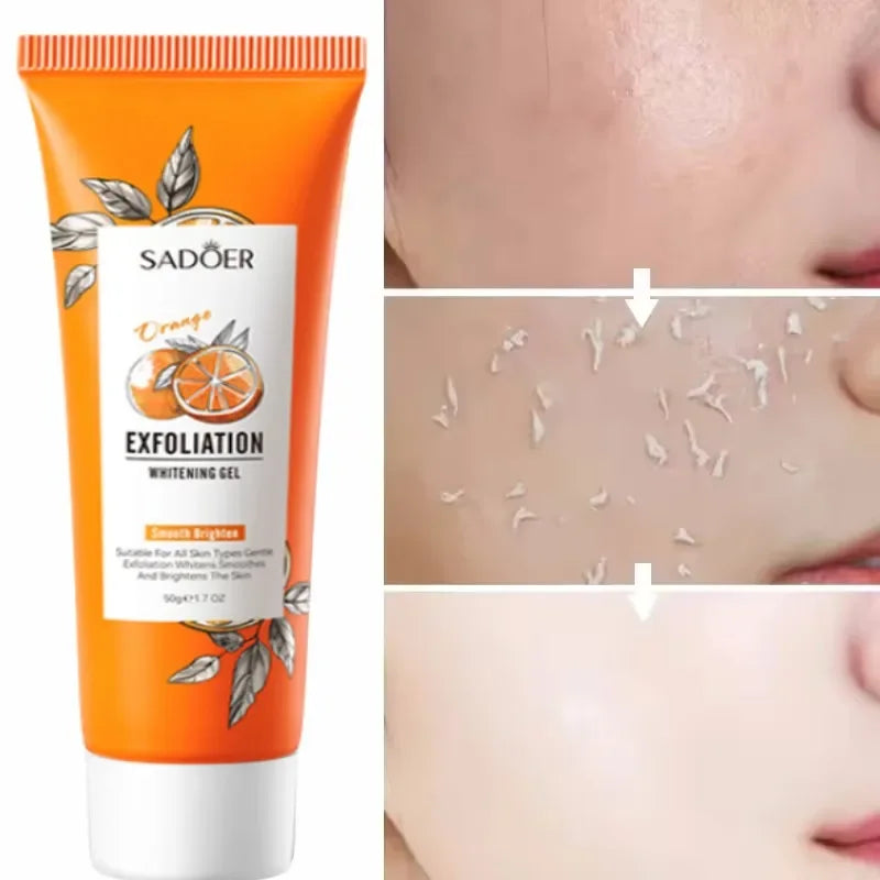 Orange Exfoliating Gel for Pores & Blackheads | Natural Beauty Care Scrubs Treatments Tidesmit