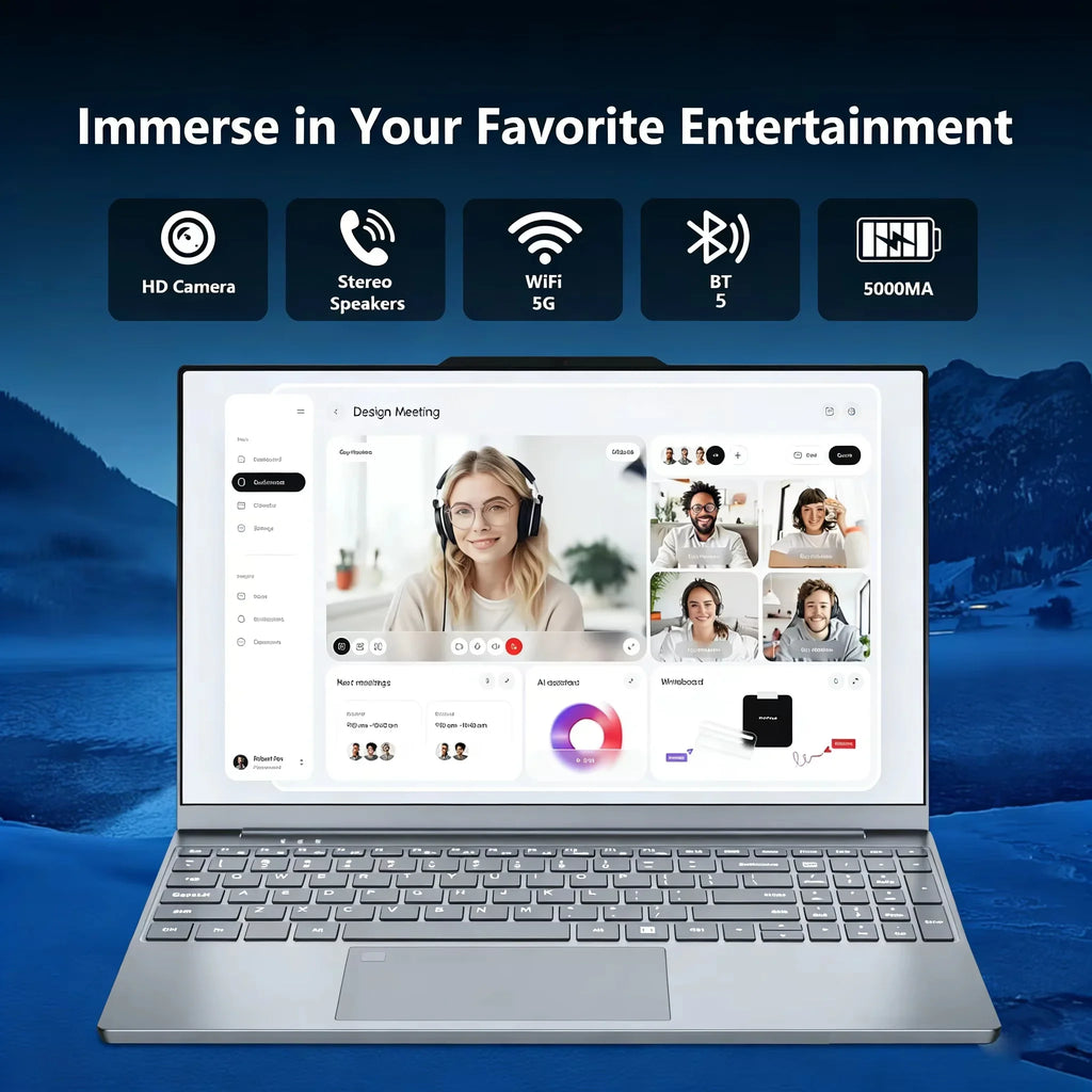 Brilliant Radiant Original 15.6 Inch Laptop Intel N3700 120Hz FHD IPS,32GB/2TB SSD 5000mAh Backlit Keys
