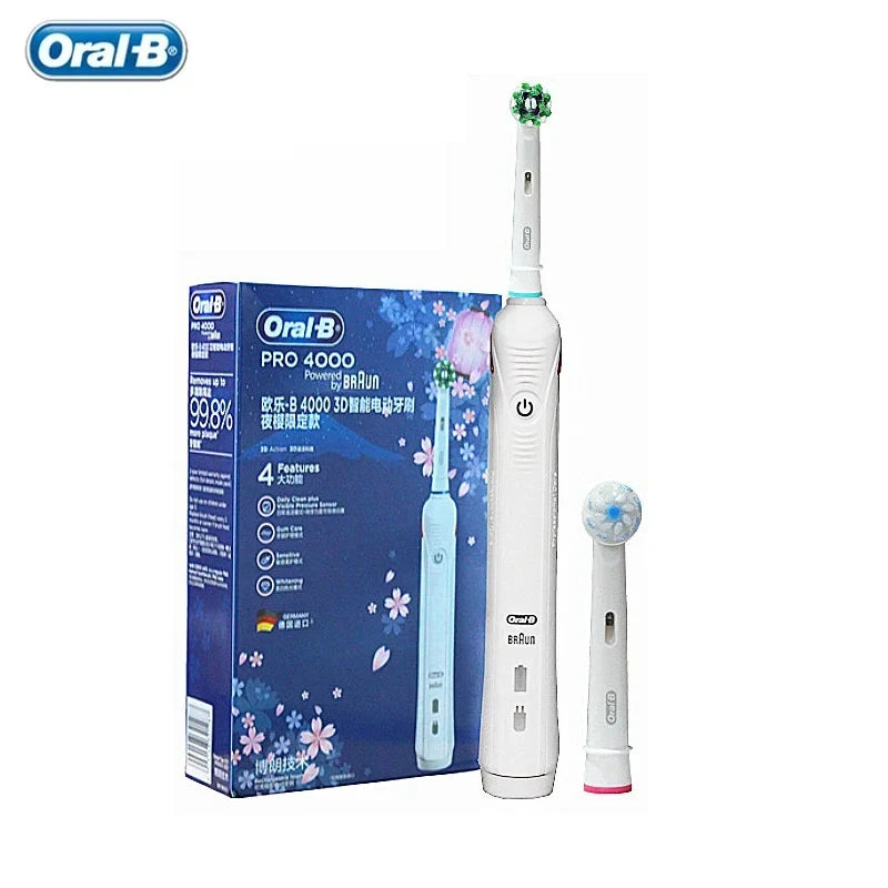 Oral B Sonic Electric Toothbrush PRO4000 RPO600 D12 Vitality Rotating Tooth Brush for Adults Oral Cares Rechargeable Waterproof