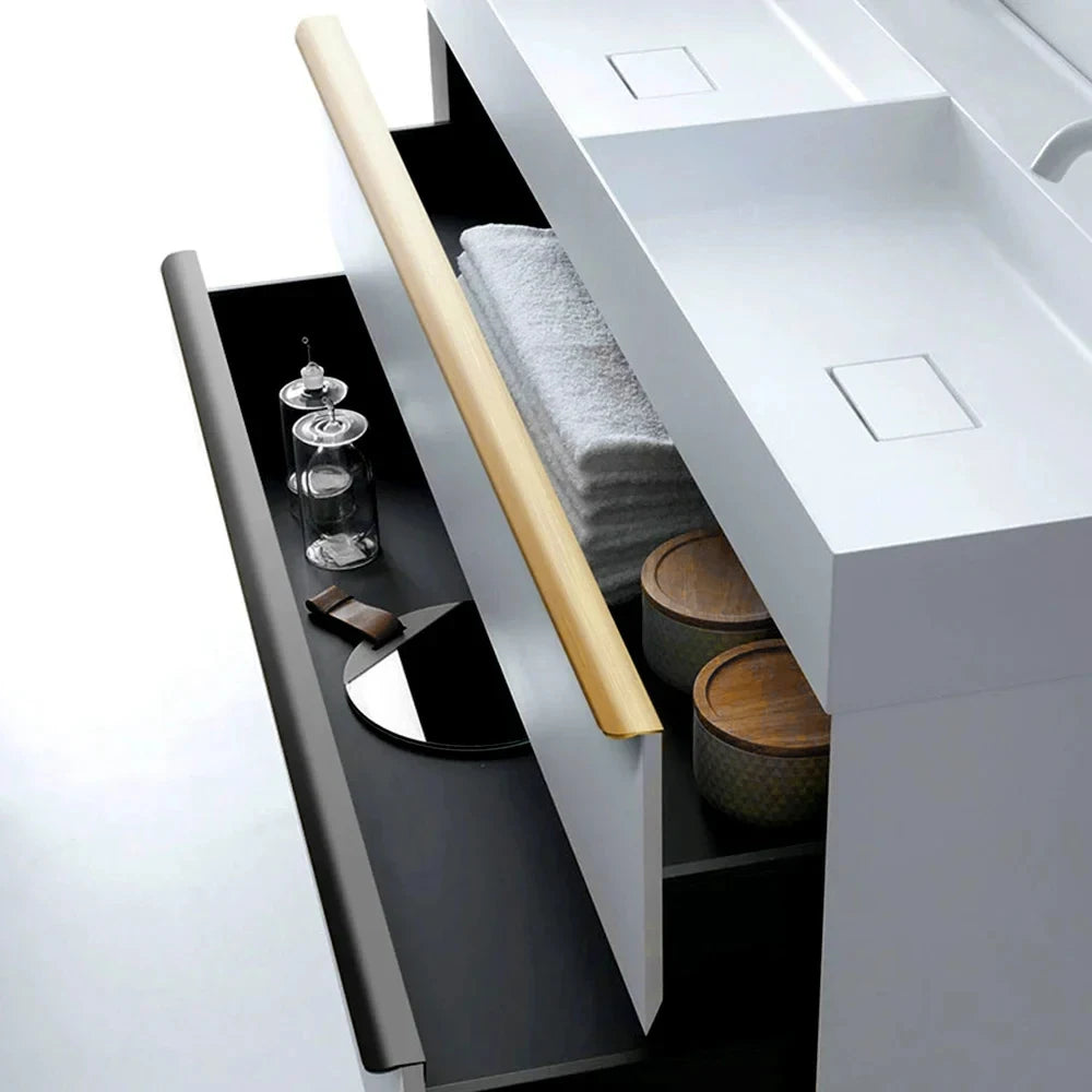 Aluminum Alloy Handles Invisible Furniture Pulls Cabinet Drawer Knobs Wardrobe Door Handles Hidden Hardware Accessories
