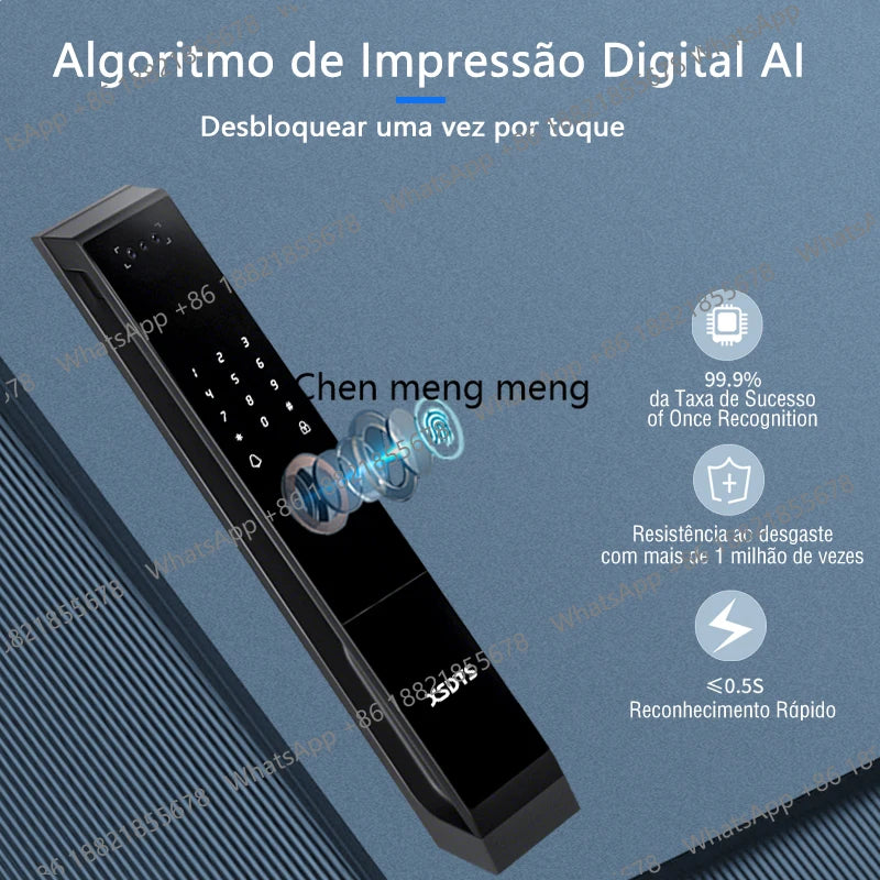 XSDTS TT-LOCK APP Voice Intercom Palmar vein Camera Smart Lock 3D Face Recognition Fingerprint Password Smart Door Lock
