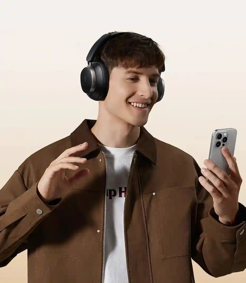Wireless Noise Canceling Headphones - Hi-Res LDAC Over-Ear Studio Monitor Tidesmit