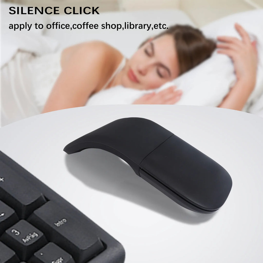 Foldable ARC Touch Wireless Mouse Bluetooth/2.4G Silent Ergonomic Slim Portable Mice for Computer iPad Surface Mac Mobile Office