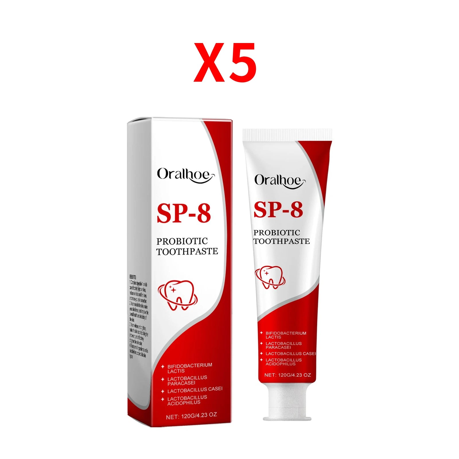 Tidesmit SP-8 Probiotic Whitening Toothpaste for plaque removal and fresh breath dental hygiene