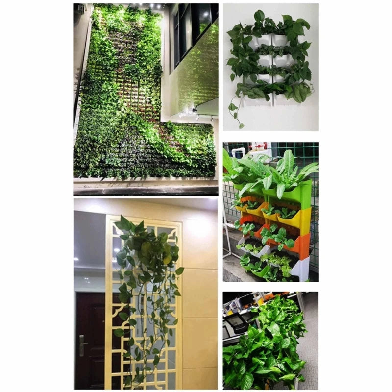 Hanging Wall Planter for Indoor Outdoor Plant Strawberries Flowers Stackable Vertical Flower Pot Garden Balcony Home Y5GB