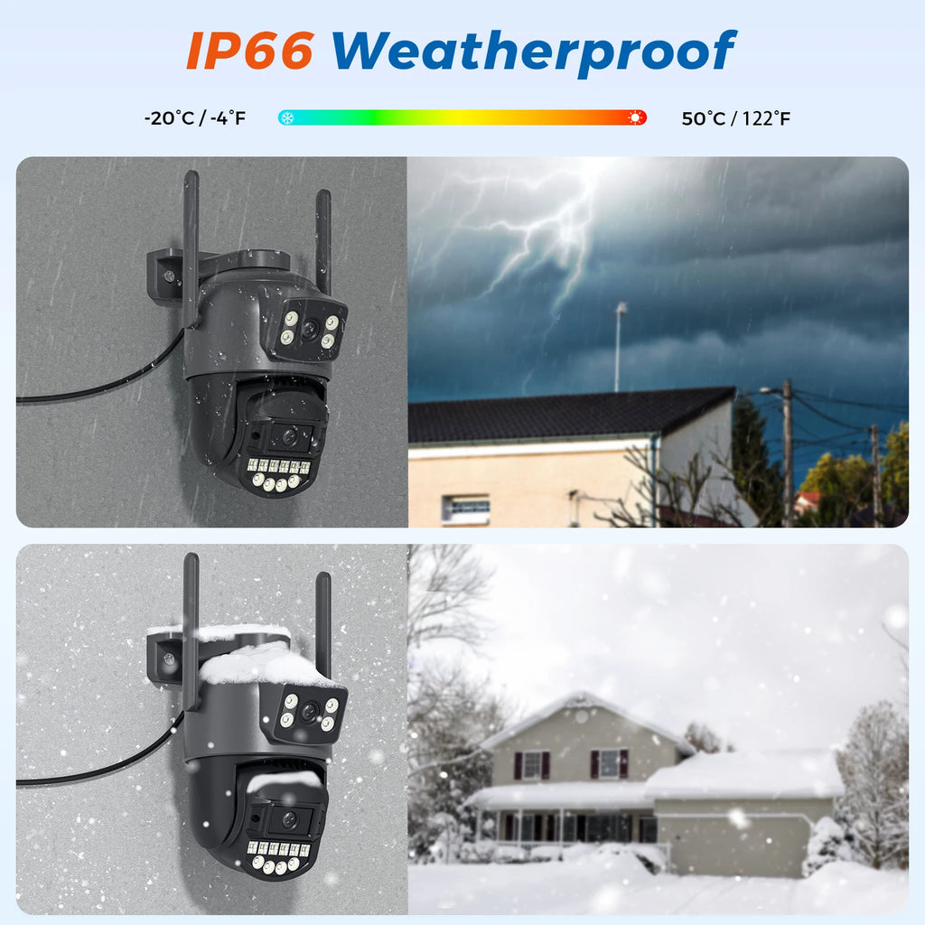 10MP PTZ IP Camera 8MP 5K Outdoor Dual Lens Dual Screen 5G WIFI Camera AI Tracking Security Protection CCTV Surveillance Camera