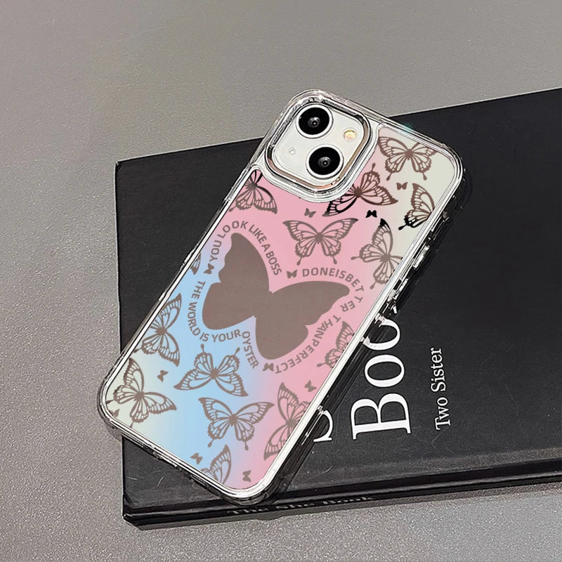 Mirror Phone Case for iPhone 16 Pro Max - Shock-Absorbing Blue Silver Finish SMTWQ061010 Tidesmit