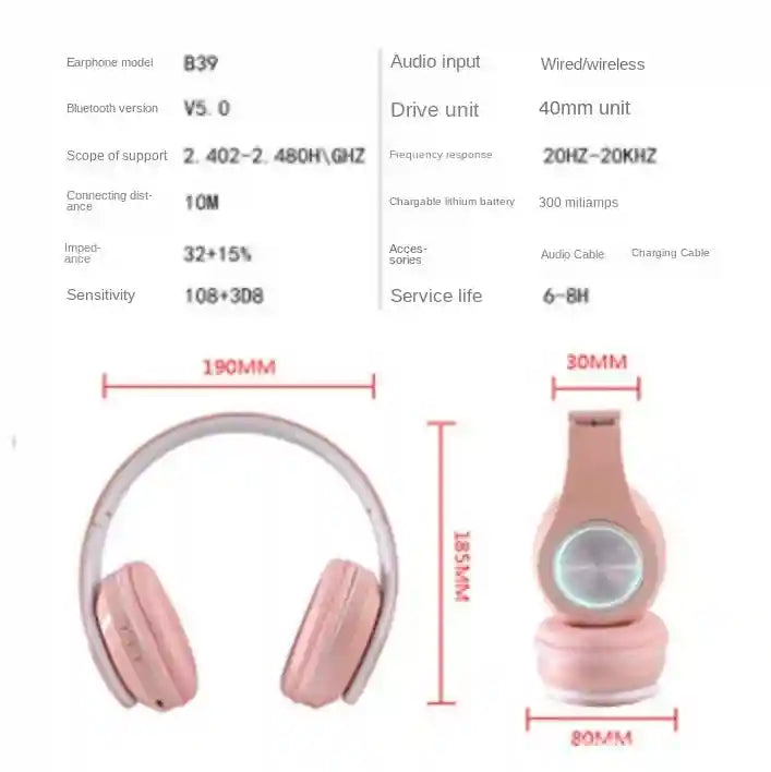 Wireless Over-Ear Headphones with Active Noise Cancellation - Black Tidesmit