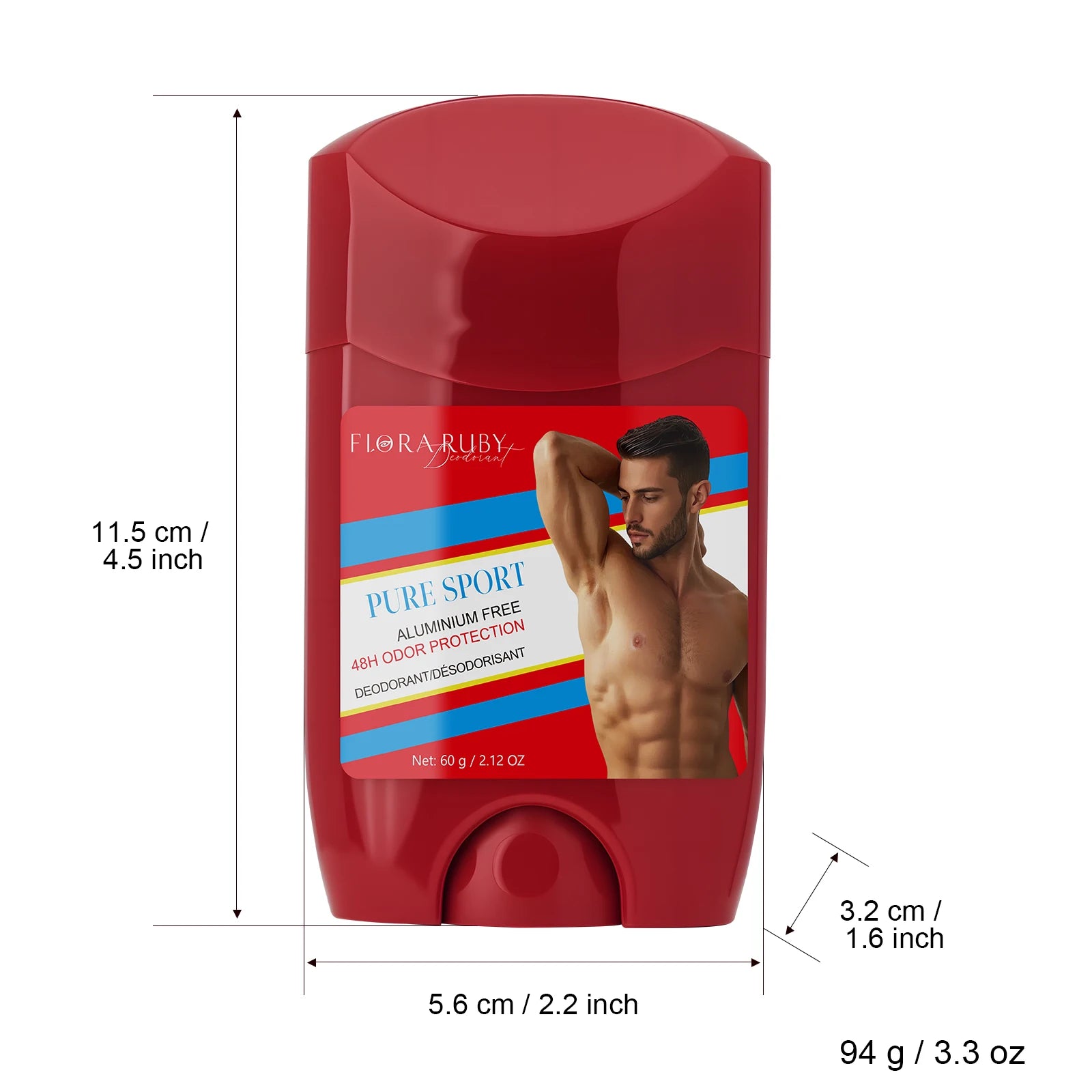 Tidesmit Old Spice High Endurance aluminum-free deodorant for men offering sweat defense and Pure Sport scent.