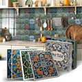 12 /24pcs Mosaic Tile Stickers Crystal PE Backsplash Tile for Kitchen Peel and Stick Self Adhesive Tiles Decal for Kitchen Bath