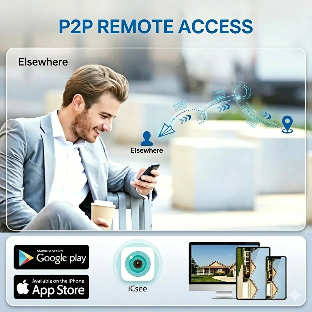 ZEMNIO 3MP 2K HD Smart Peephole Camera, 170° WiFi Video Doorbell, Two-Way/Motion, ICSee/XMEye App, 2.4G, Power Opt. EU/US/UK/AU