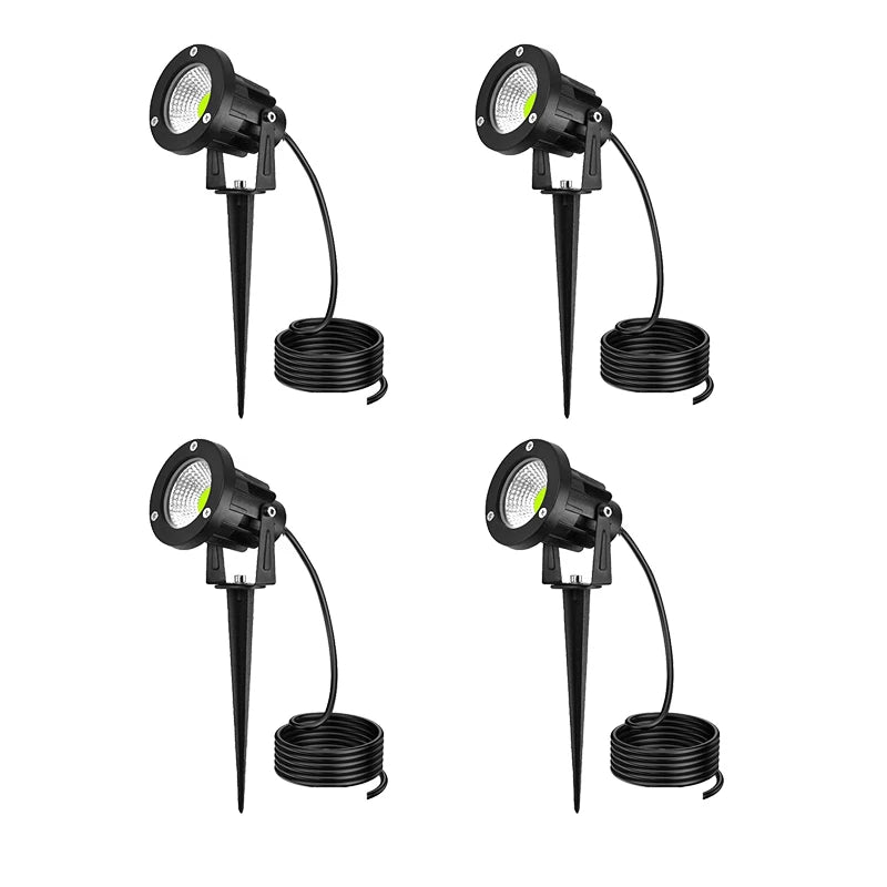 1 Meter Cable IP65 LED Garden Lawn Lamp Light 5W 10W Spike Landscape Lamp AC DC12V24V Warm White Blue Spot Lights 220V110V