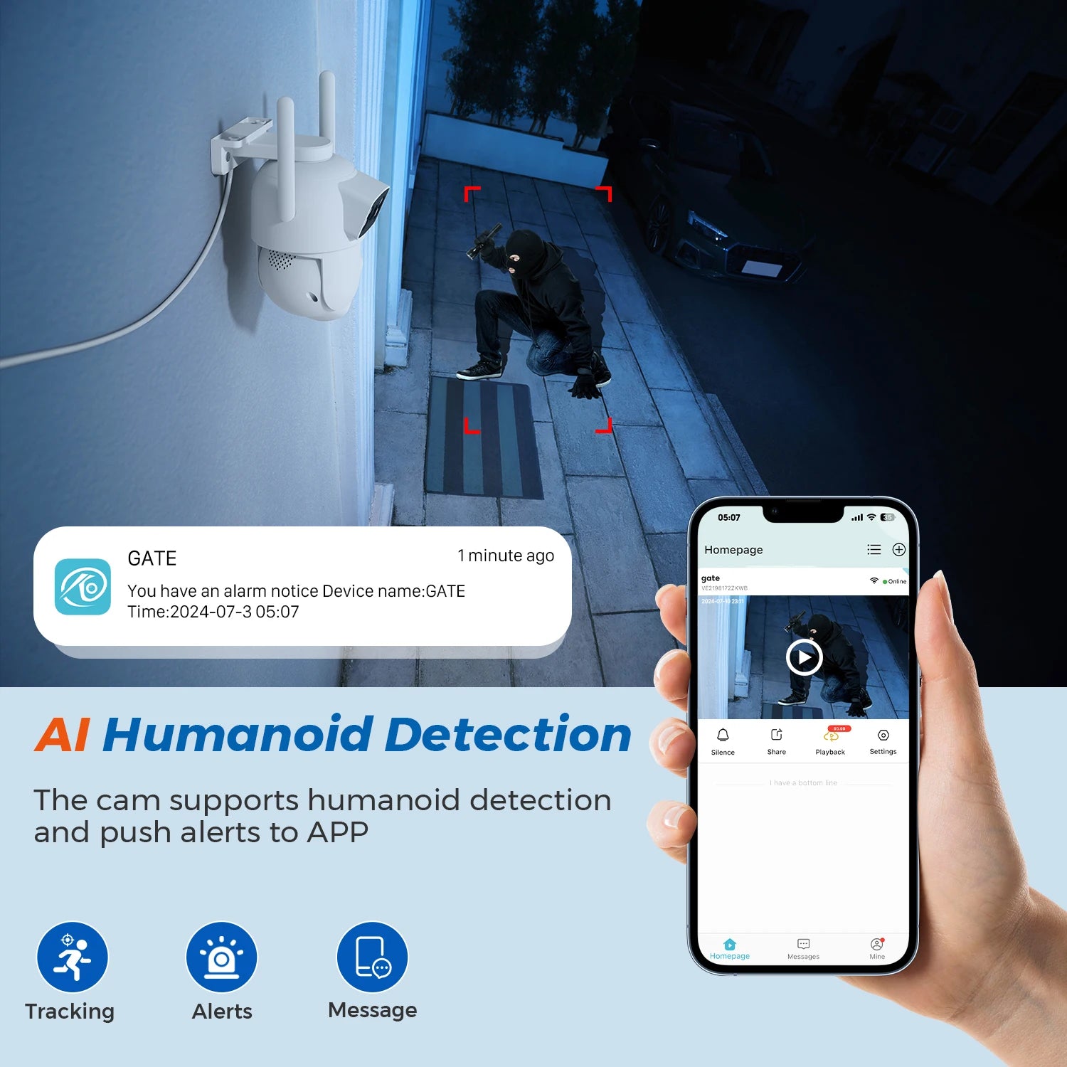 10MP 5K IP Camera Dual Lens 5GHz WIFI PTZ Outdoor Wireless Surveillance Camera Auto Tracking Night Vision Home Security Monitor