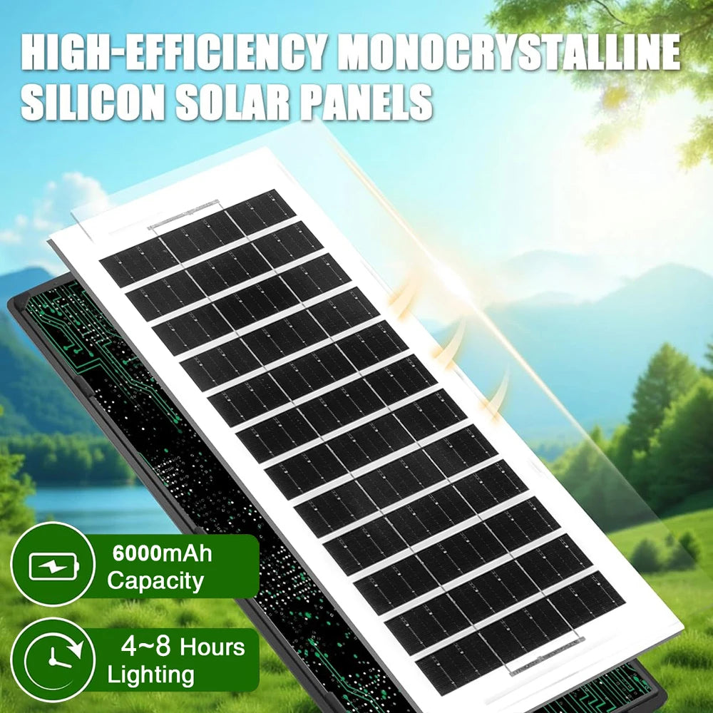 Outdoor Solar Powered LED Lights Waterproof 8000 Lm Super Bright Wall Lamp With Motion Sensor Remote Control Garden Street Light