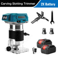 Brushless Wood Router Wood Trimmer Machine Electric Hand Trimmer Carpentry Tool Woodworking Trimming for Makita 18V Battery