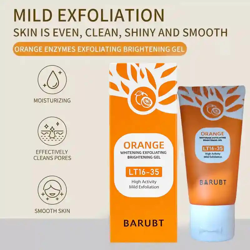 Orange Exfoliating Gel for Face and Body - Professional Deep Cleansing Scrubs Treatments Tidesmit