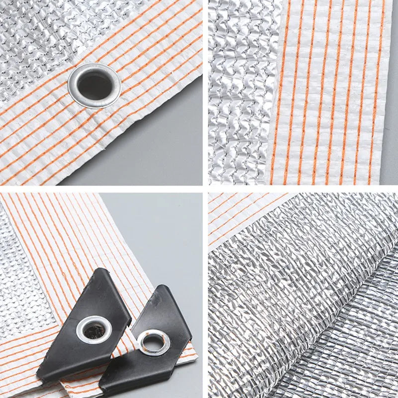 Shading 55~99% Aluminum Foil Sunshade Net Silvery Anti-UV Awning Fence Privacy Screen Garden Sun Shade Mesh Car Sun Shed Canopy