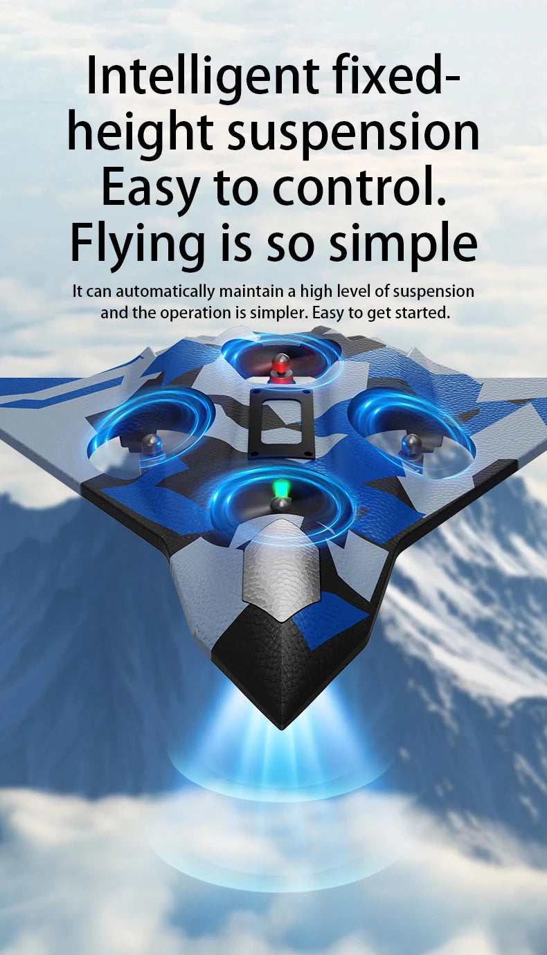 RC Foam Fighter Jet 6CH Stunt Drone - Durable EPP Foam - Tidesmit Tidesmit