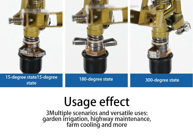 360° Rotating Tripod Sprinkler, Zinc Alloy Adjustable Automatic Water Sprinkler for Lawn Garden Vegetable Irrigation