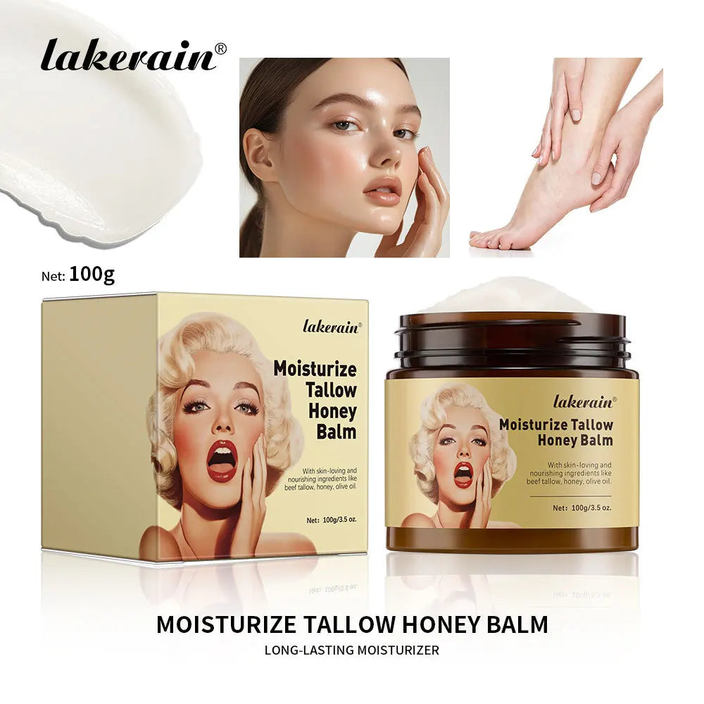 Beef Tallow And Honey Balm Moisturizing Whipped Beef Tallow Face Cream Body Lotion Grass Fed Grass Finished Face Cream Care