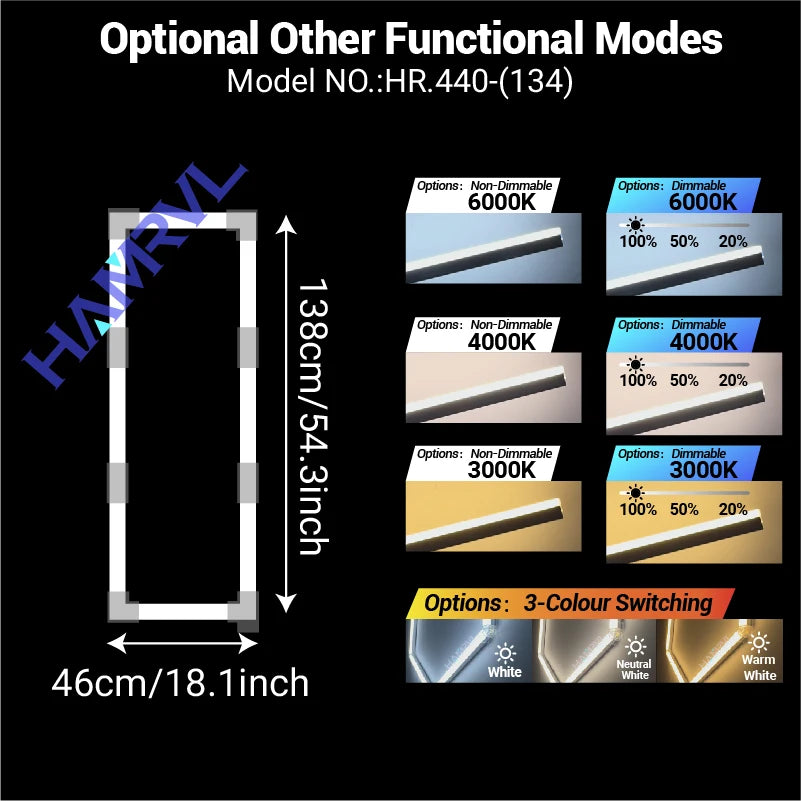 LED Rectangle Lighting 4S car showroom Barber Workshop Office Desk Ceiling Lamp Color change Dimmable Garage Hexagon Lights Gym