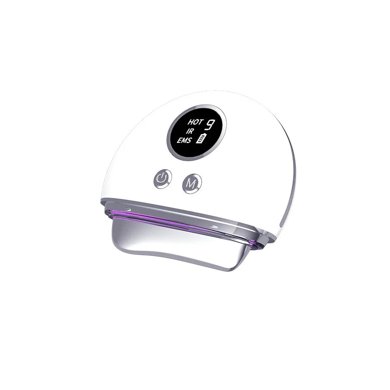 Facial Neck Massager - 4-in-1 Skin Care Tool with 9 Modes - Tidesmit Fascia Gun White Tidesmit