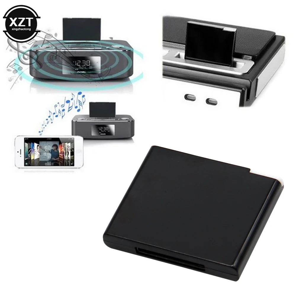 Bluetooth Music Receiver for Bose SoundDock 30-Pin Adapters - Black & White Tidesmit