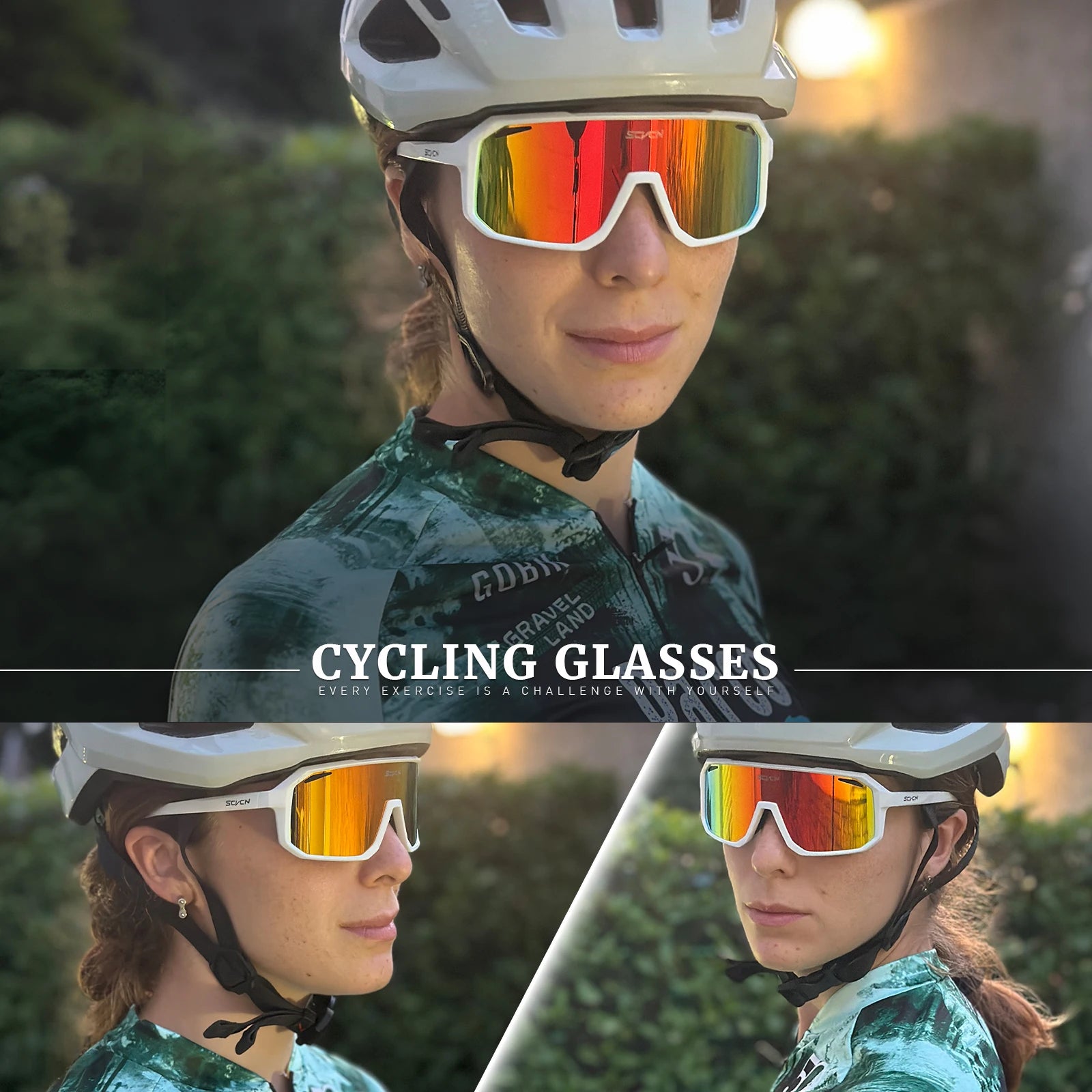 SCVCN MTB UV400 Goggles Bicycle Riding Sunglasses Fashion Sunglasses Street Outdoor Cycling Glasses Sports Bike for Men Eyewear