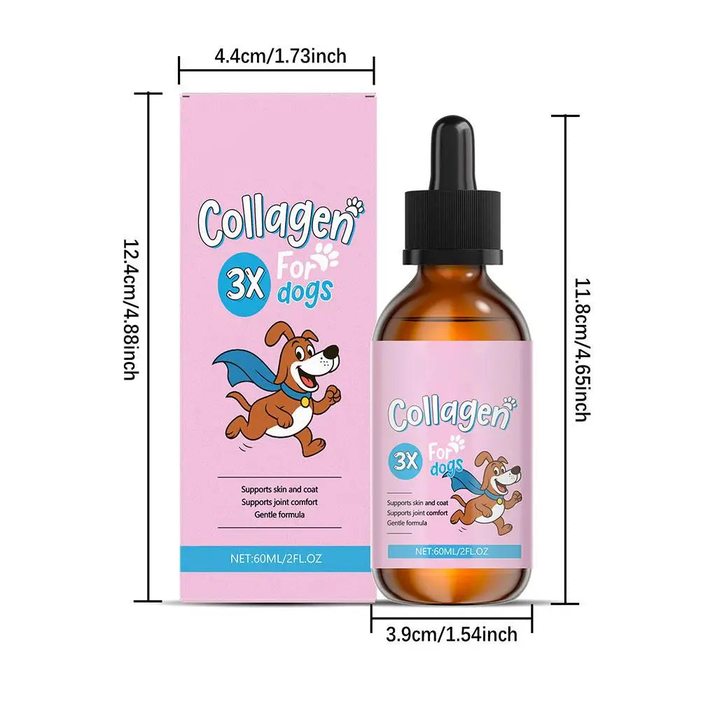 1/3/5-Piece Dog Collagen Drops Gentle Formula for Coat & Skin Care Main Dietary Supplement Dog Cleaning Supplies
