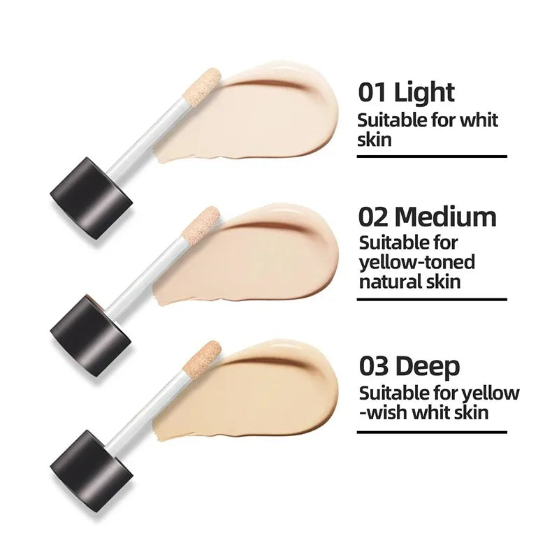 Tidesmit full cover liquid concealer texture close-up moisturizing waterproof makeup for dark circles and face base