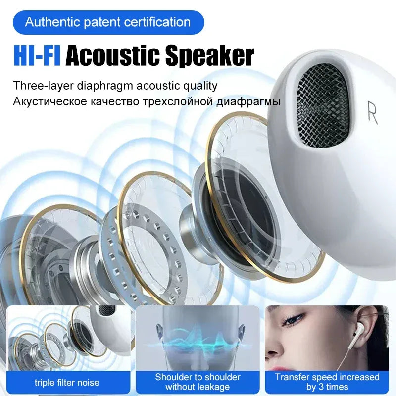 Original Earbuds For iPhone 17 Air 16 15 Pro Max Headphones Type C Wired Earphones For Apple iPhone 14 13 12 11 Pro Max Headset Tidesmit