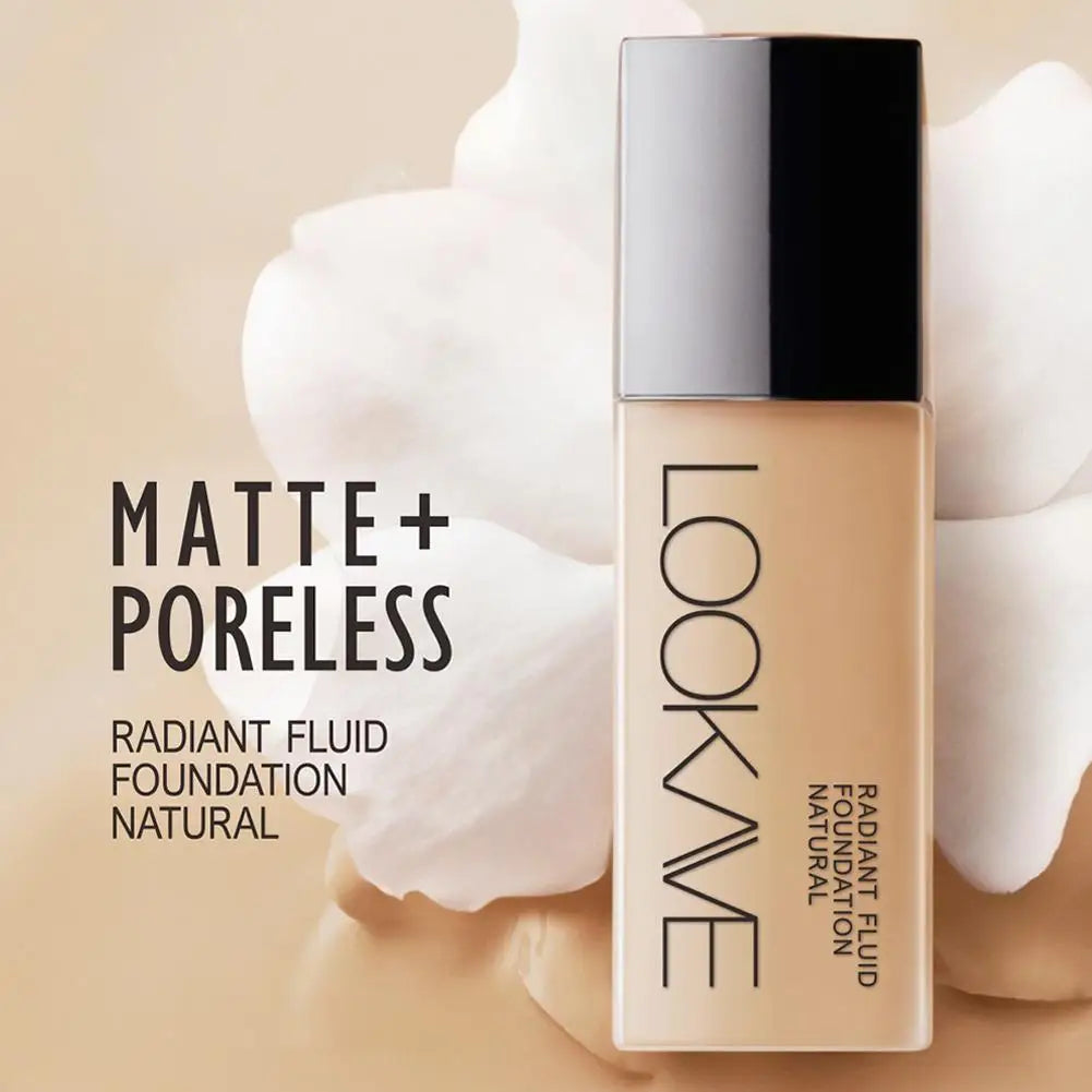 Tidesmit long lasting matte liquid foundation for full coverage face makeup showing texture detail view