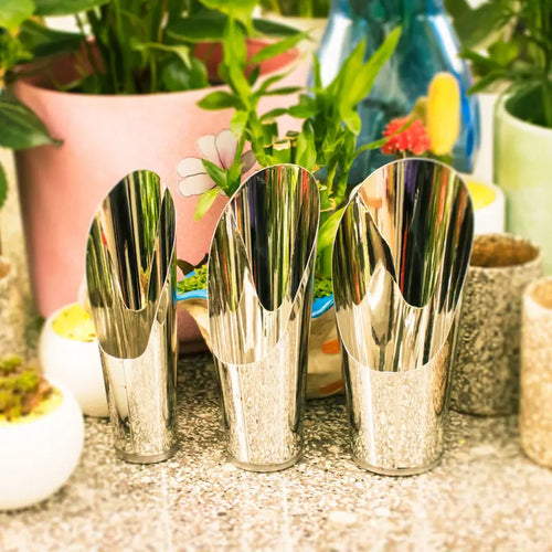1 PC Stainless Steel Bucket Shovel Cultivation Bucket Succulent DIY Potted Bonsai Plant Helper Dig Soil Household Garden Tools
